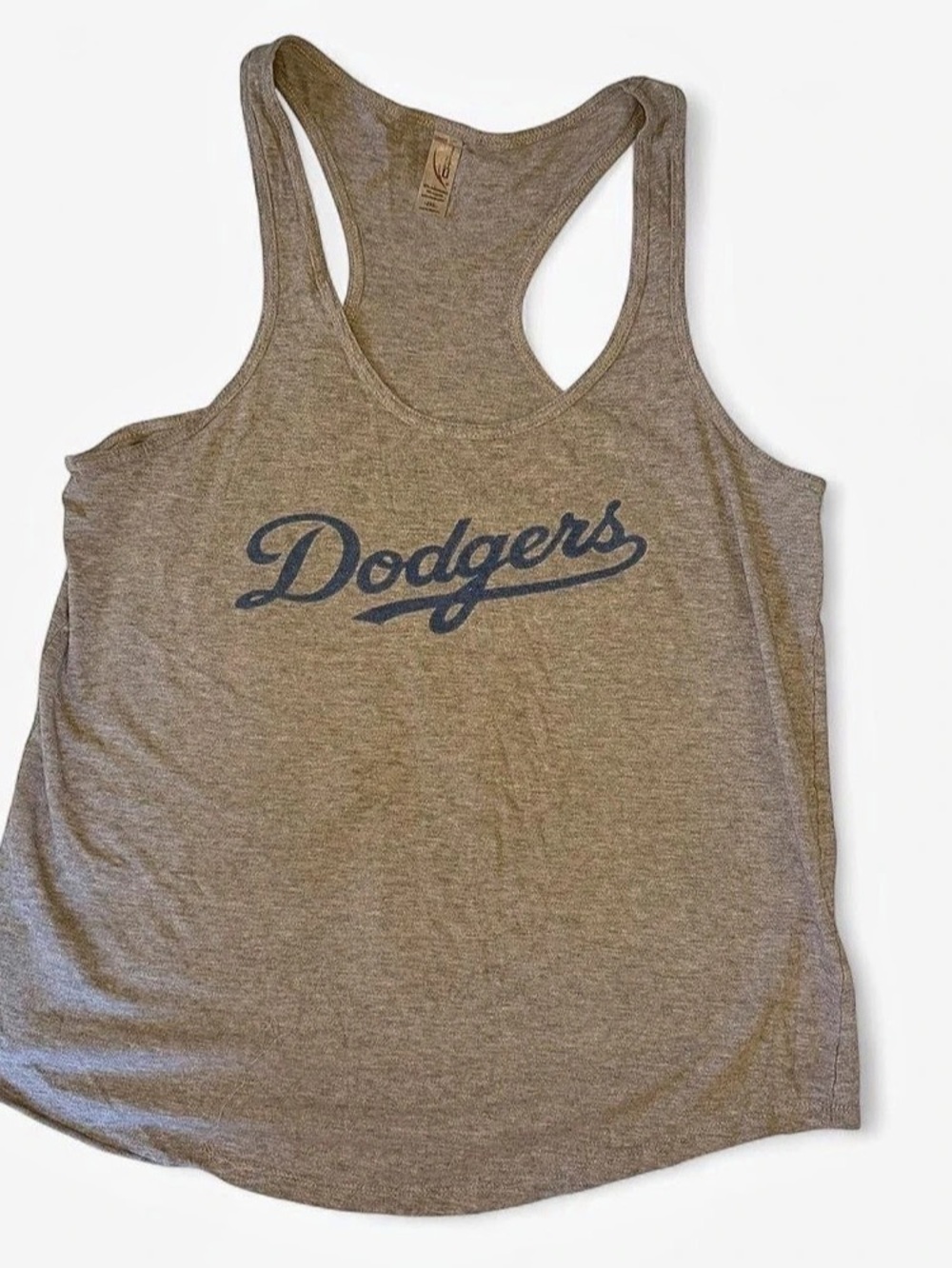 Dodgers Racerback Tank Gray XXL